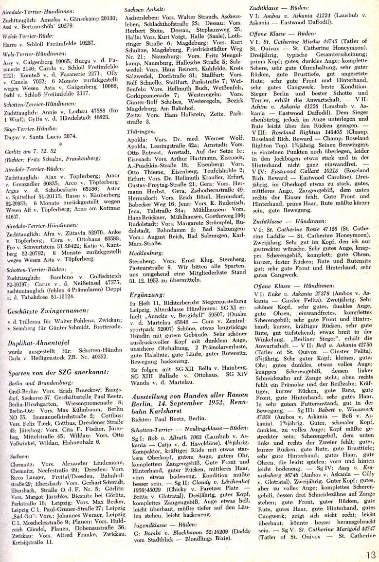 Zeitschrift Der Hund 1953 airedalekft.de